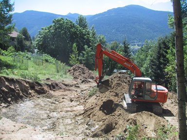 excavator digging