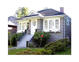 simple bungalow with gable roof over door